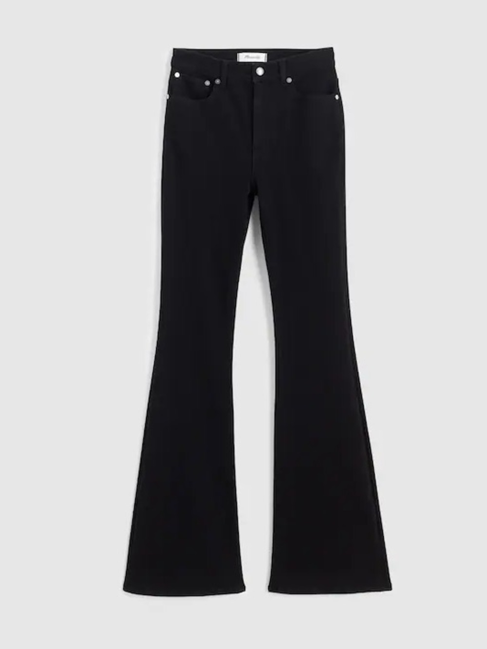 Madewell Stretch Flare Jean in Black Rinse Wash-Super Stretch Size 24 $148 NX994